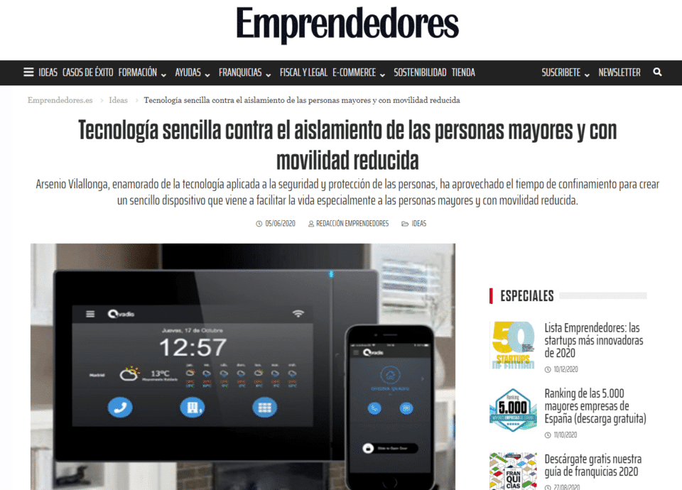 Qvadis en Emprendedores
