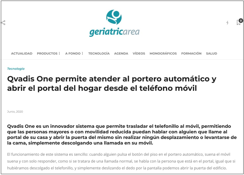 Qvadis en Geriatric Area