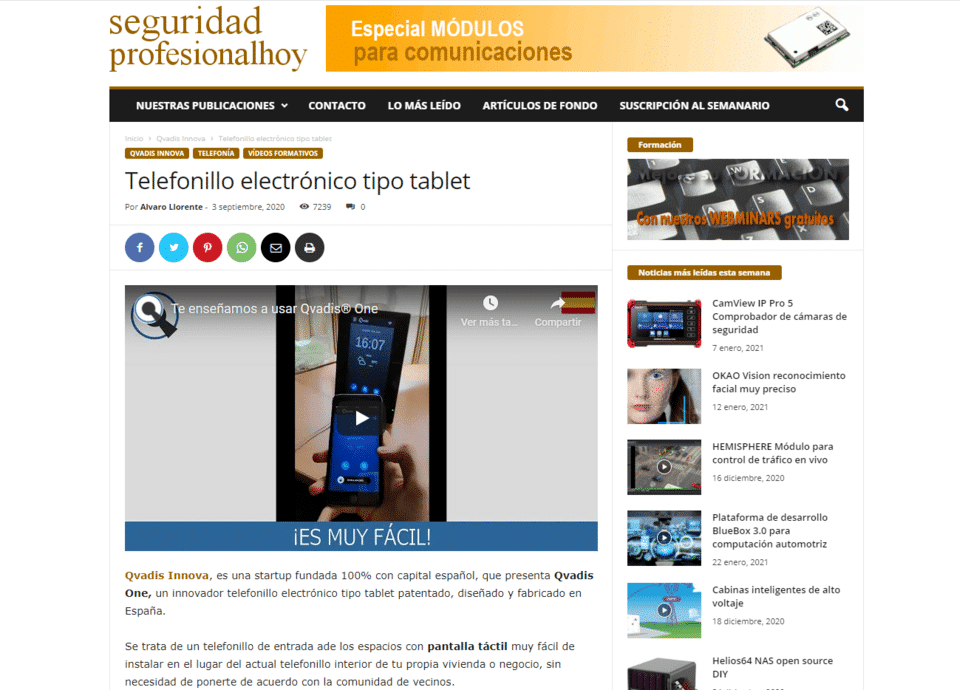 Qvadis en Seguridad Profesional Hoy